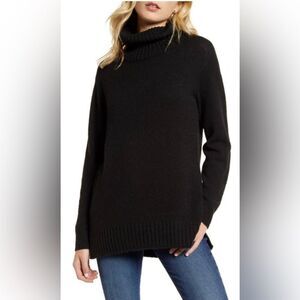 BP Black Longline Turtleneck Sweater size S